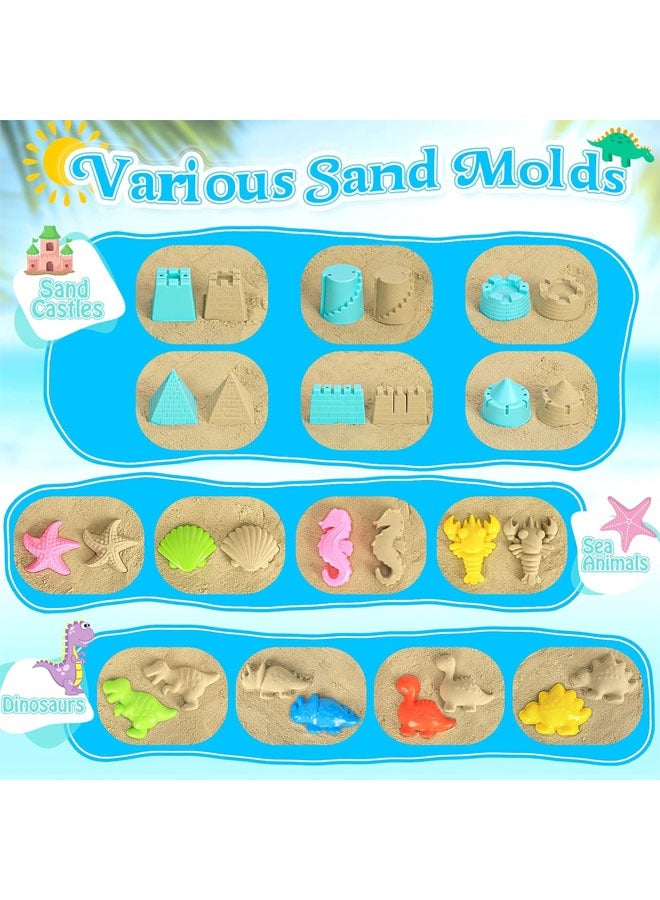 YelaJoy 22 Pack Collapsible Beach Toys for Kids Toddlers, Sand Bucket and Shovels Set with Mesh Bag, Sand Castle Toys for Beach, Travel Sand Toys, Sandbox Toys for Toddlers Kids Age 3-10 - Image 2