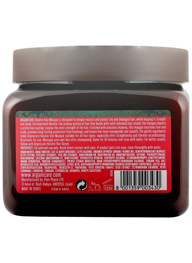 Arganicare Professional Keratin Nourishing Hair Masque With Certified Organic Argan Oil For Dry And Damaged Hair, 500Ml  - Image 2