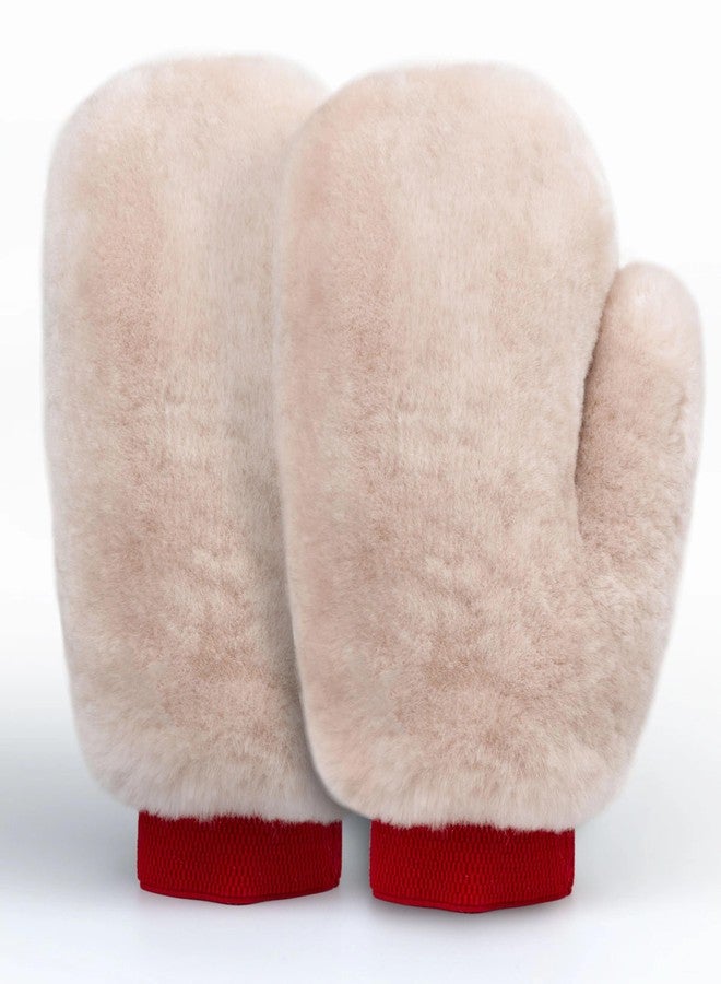 Gracefur Ultra-Soft Sheepskin Horse Grooming Mitts for Tack, Saddle & Boot Cleaning - Perfect Gloves for Tack & Horse Care (Pink) - Image 1