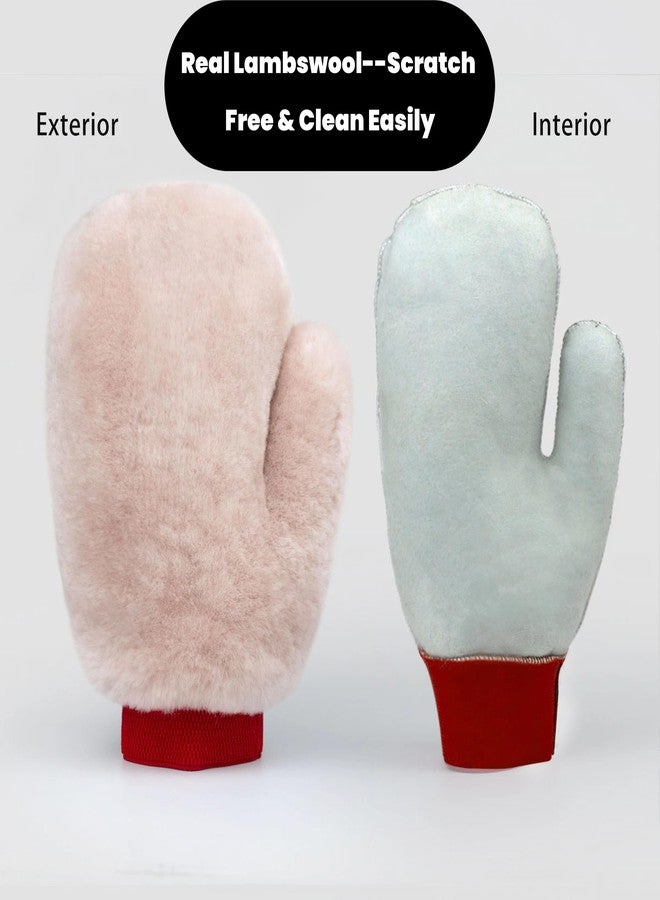 Gracefur Ultra-Soft Sheepskin Horse Grooming Mitts for Tack, Saddle & Boot Cleaning - Perfect Gloves for Tack & Horse Care (Pink) - Image 5