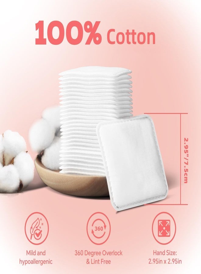 ICOTLE Square Cotton Pads,100% Cotton, Not to Shed or Fall Apart, 60 Count, Unique Triple-Layer Design for Daily Skin Care - Image 2