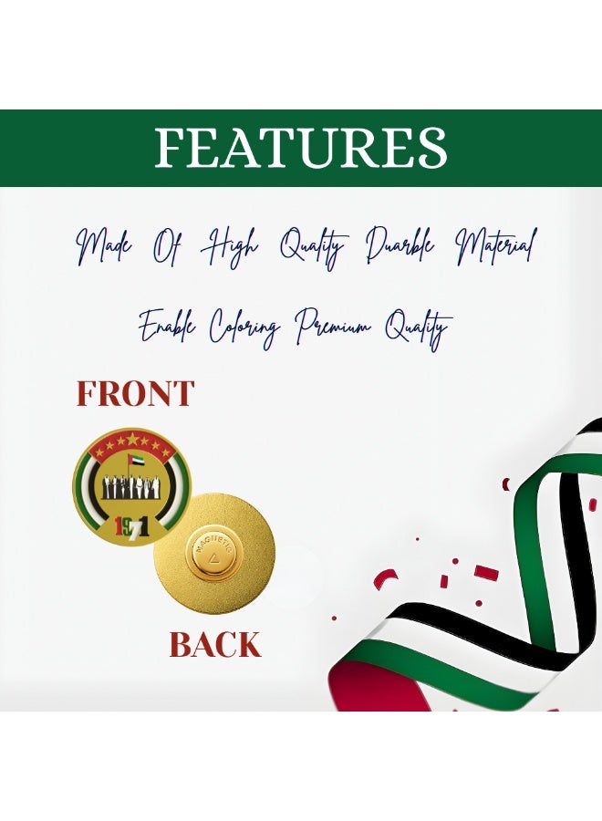 PRINTSHOP4ME UAE National Day Badges Lapel Pins For Celebrating UAE National Day Spirit Of Union Badges For Men,Women,Kids - Image 3