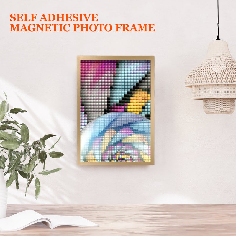 2 Sets Self-adhesive Picture Frames Home Magnetic Photo Frames For Paintings Display - Image 2