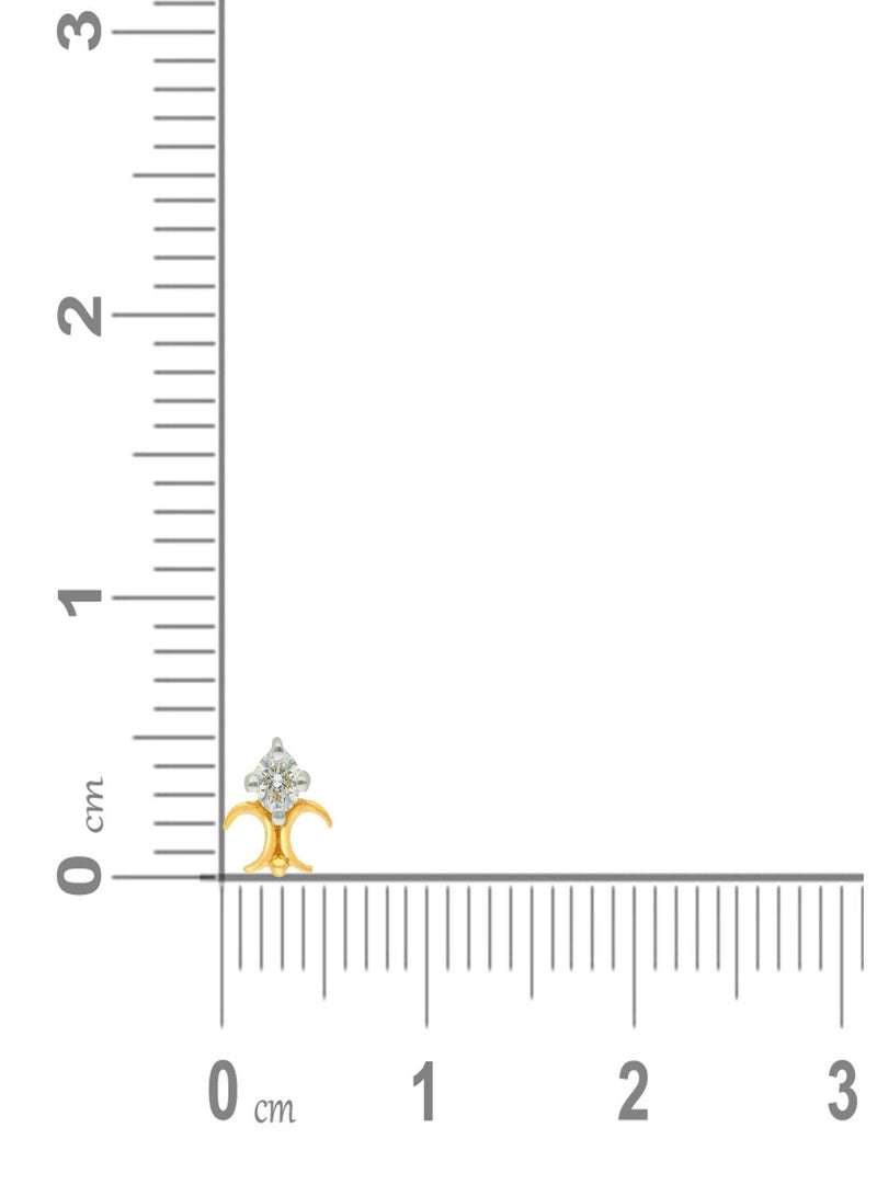 Malabar Gold and Diamonds 18 Carat 750 Purity Yellow Diamond Nosepin MNGNNP0273YVVS-G for Women  - Image 4