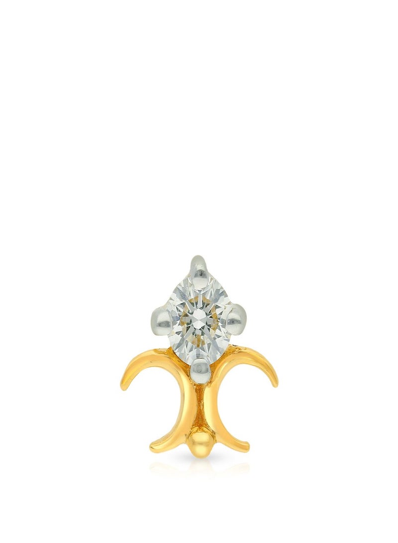 Malabar Gold and Diamonds 18 Carat 750 Purity Yellow Diamond Nosepin MNGNNP0273YVVS-G for Women  - Image 2