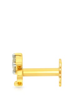 Malabar Gold and Diamonds دبوس أنف من الألماس الأصفر النقي 18 قيراطًا 750 درجة نقاء MNGNNP0273YVVS-G للنساء  - Image 3