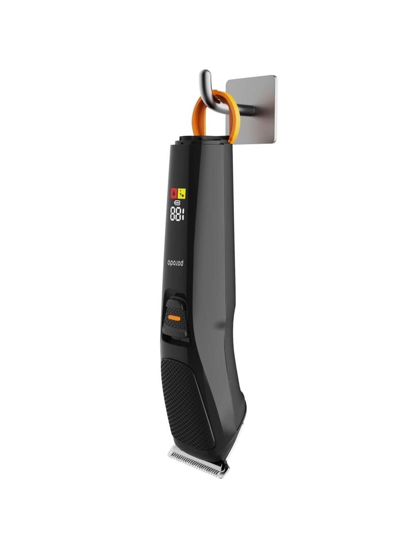 porodo Lifestyle Rechargeable Grooming Kit with Nose Trimmer Four Detachable Heads - Black - Image 3