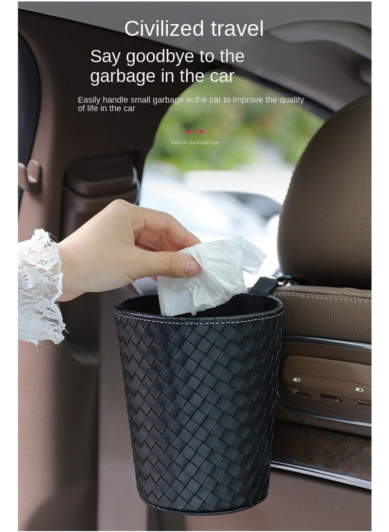 Car Trash Can, Car Trash Bag, Car dustbin, Waterproof Garbage Can, Multipurpose Trash Bin for Car, Diamond