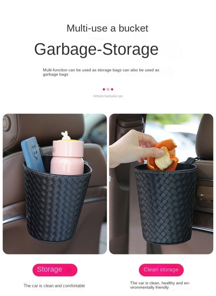 Car Trash Can, Car Trash Bag, Car dustbin, Waterproof Garbage Can, Multipurpose Trash Bin for Car, Diamond