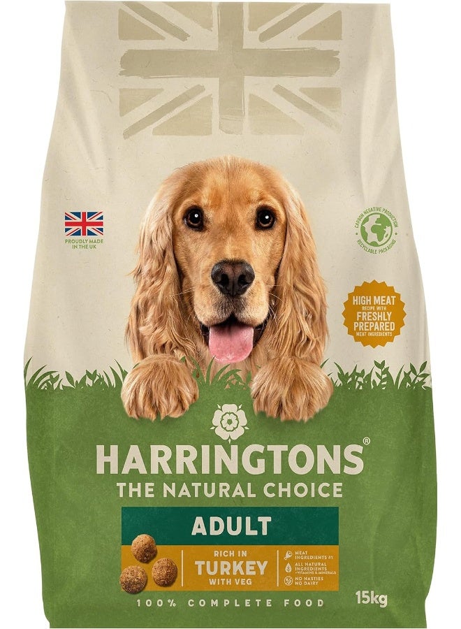 Harringtons Complete Dry Adult Dog Food Turkey & Veg 15 kg - Image 2