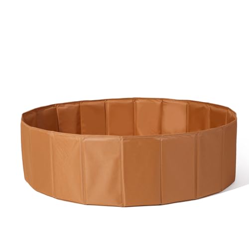 TRENDPLAY Ball Pit for Toddlers Babies Dogs Cats Iinfant Children Foldable Ball Pits Play Tent Crawl Playpen Ball Pool with Storage Bag Surprise for Boys Girls Festival Balls Not Included Brown - Image 1