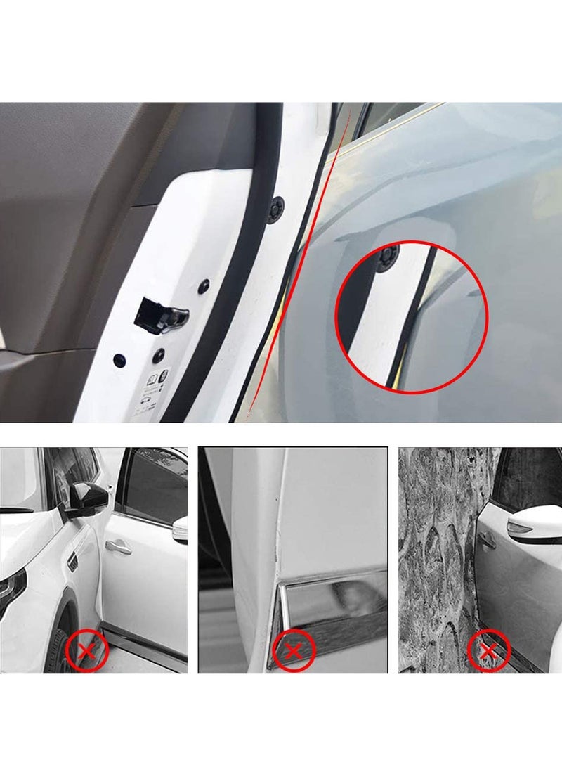 Universal Car Door Edge Protector - 16FT U-Shaped Rubber Trim Seal, Anti-Collision Guard Clips for Most Vehicles, Durable Black Edge Protection Strip - Image 3