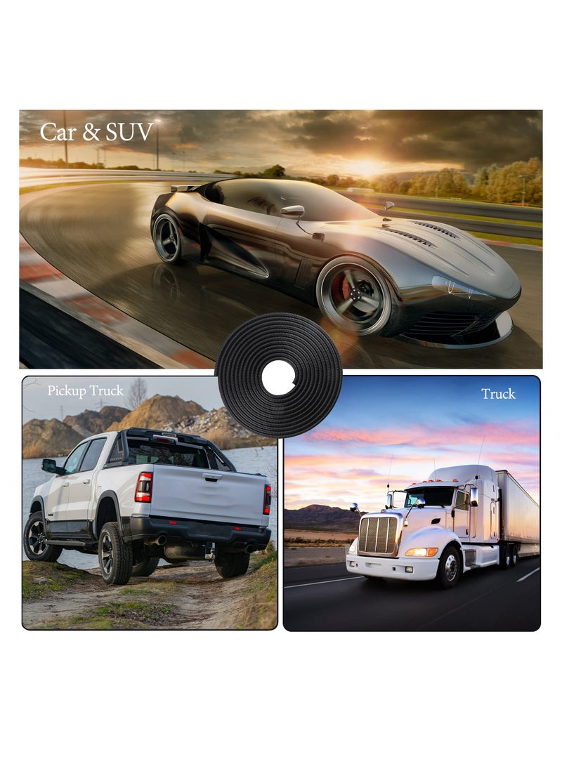 Universal Car Door Edge Protector - 16FT U-Shaped Rubber Trim Seal, Anti-Collision Guard Clips for Most Vehicles, Durable Black Edge Protection Strip - Image 4