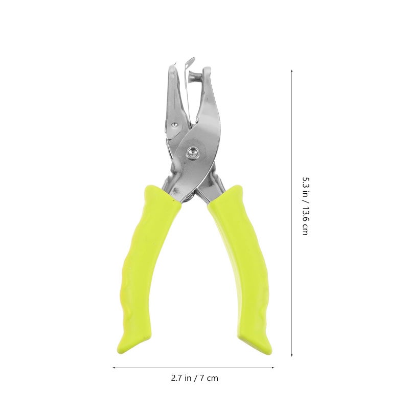 2 Hole Punch Set 6mm Green and Pink Handheld Paper Puncher for Scrapbooking Office Crafting - Image 3