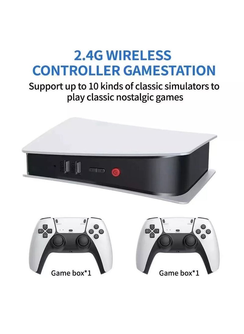 MOCOM - M5 Video Game Box With Consoles 2.4G Wireless Controller Game Station, 4K HD Output Retro Classic Video Game Console upto 15000 Games Arcade Game Station - Image 1