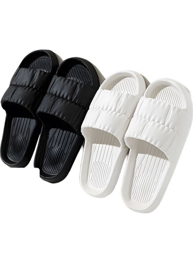 NOLANSEND Portable Travel Slippers, Reusable For Home And Hotel Use, Non-Slip Sandals For Couples, Black, Size 44-45 - Image 1