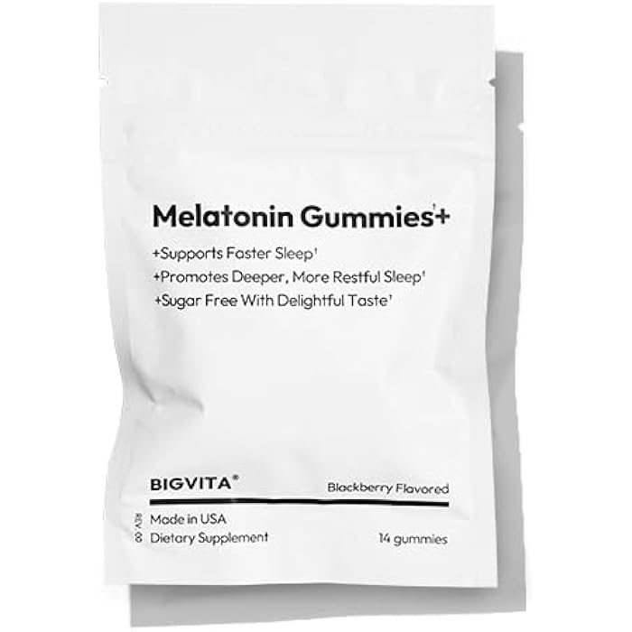 BIGVITA Melatonin Gummies+ | Natural Sleep Support with L-Theanine, Chamomile & Botanicals, Rest & Recharge - Image 1
