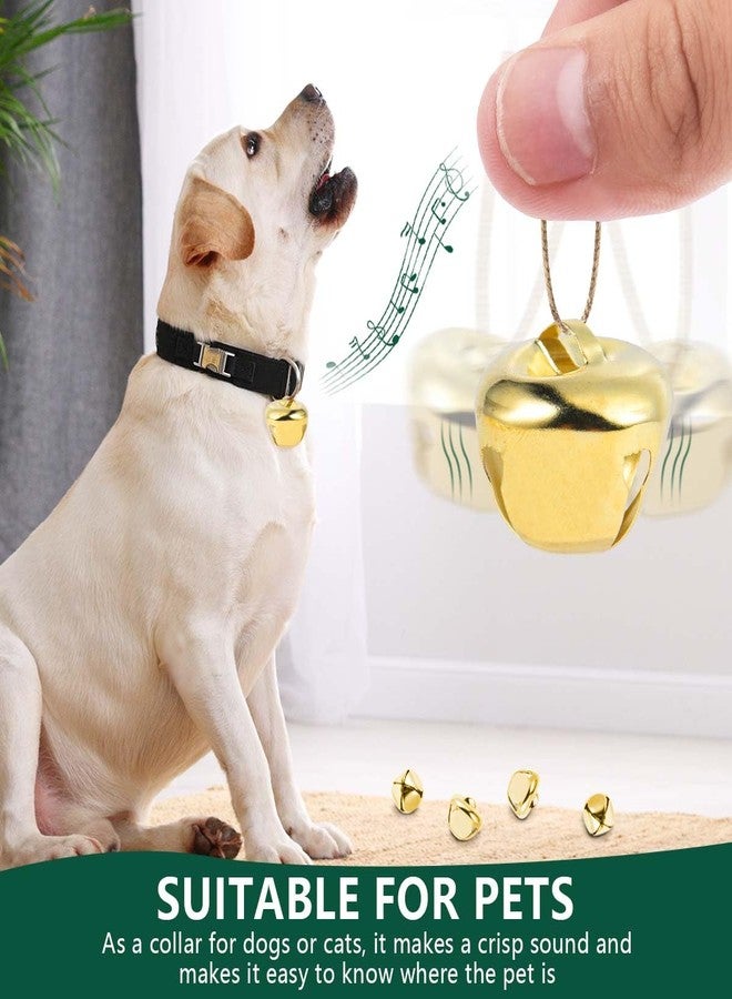 KISEER 100 Pcs Jingle Bells Bulk, 1 Inch Craft Bells for DIY Christmas Home Decoration (Gold) - Image 3