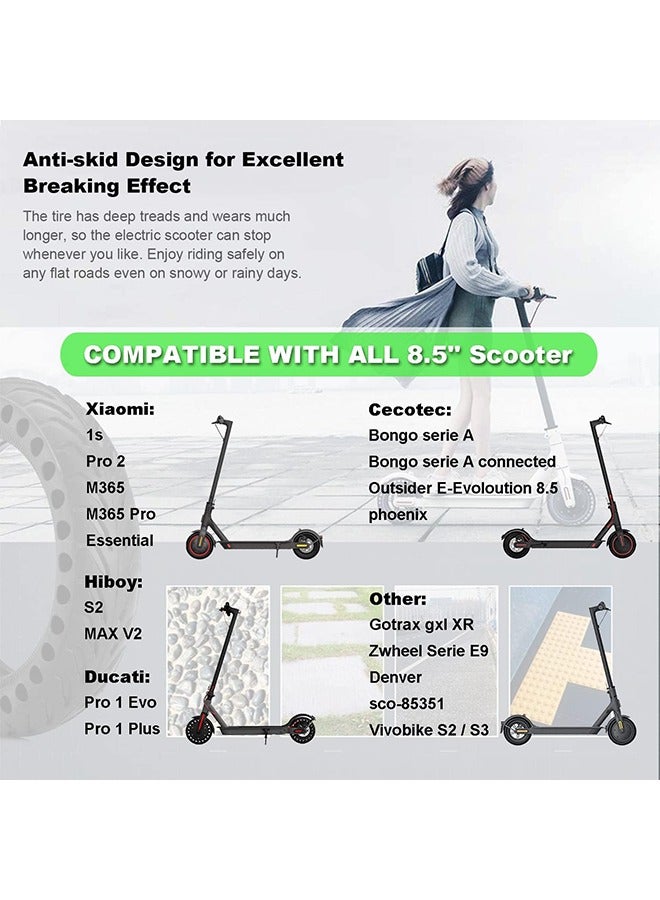 Generic 2 Pieces Solid Tyre Compatible with 8.5'' Electric Scooter - 8 1/2 X 2 Spare Solid Tires, Scooter Tires Acessories for the Xiaomi M365 / Mi Pro 2 / Cecotec, And All 8.5 -Inch Scooter  - Image 5