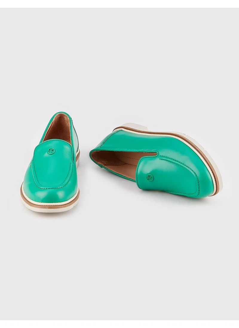 Cabani Leather Green Women's Loafer