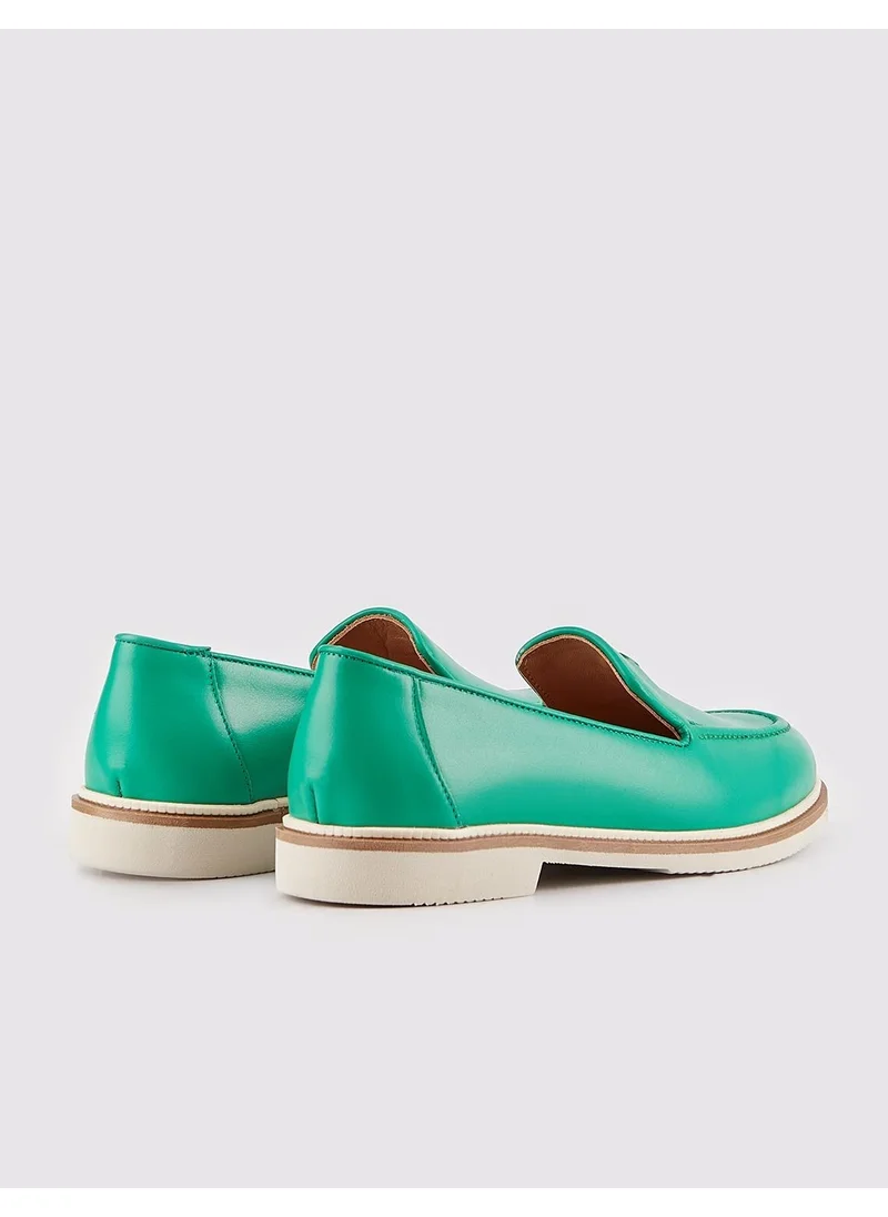 Cabani Leather Green Women's Loafer