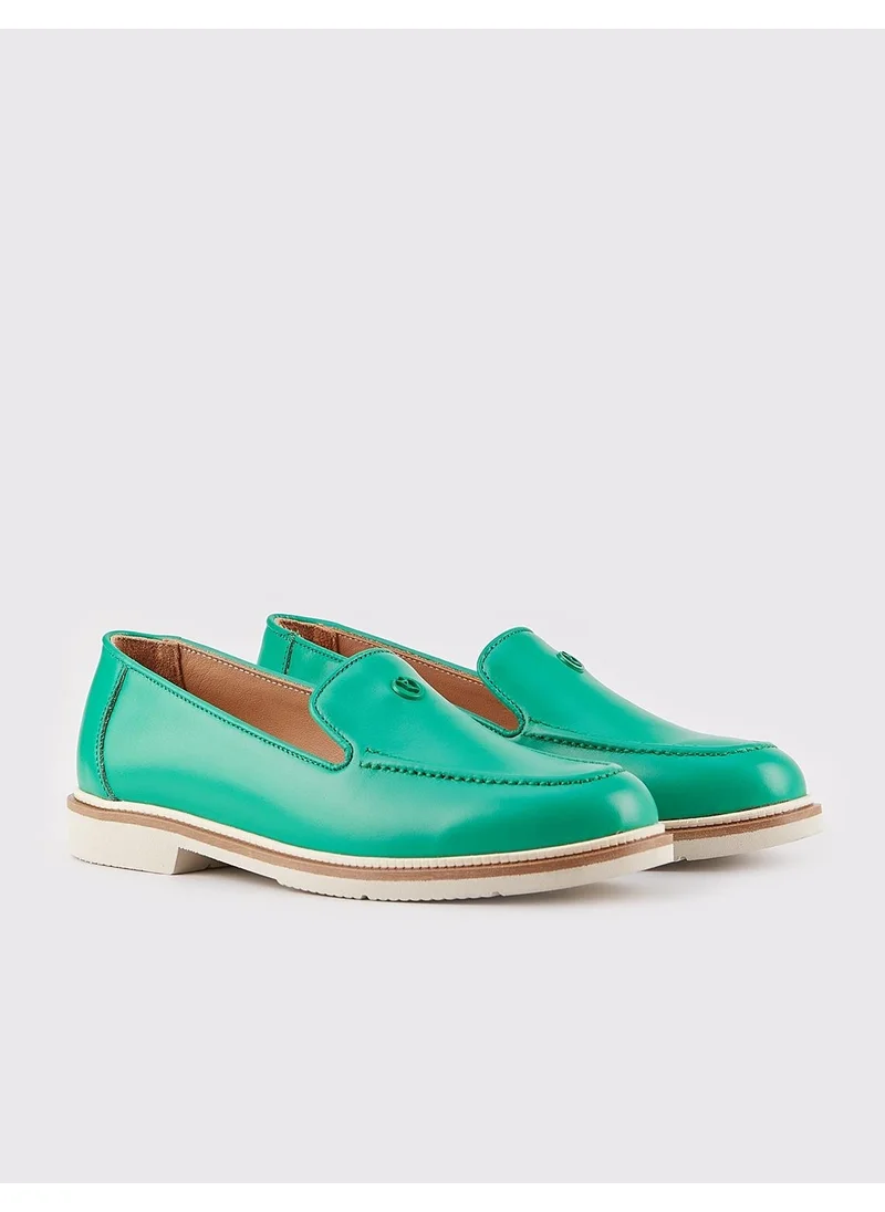 Cabani Leather Green Women's Loafer