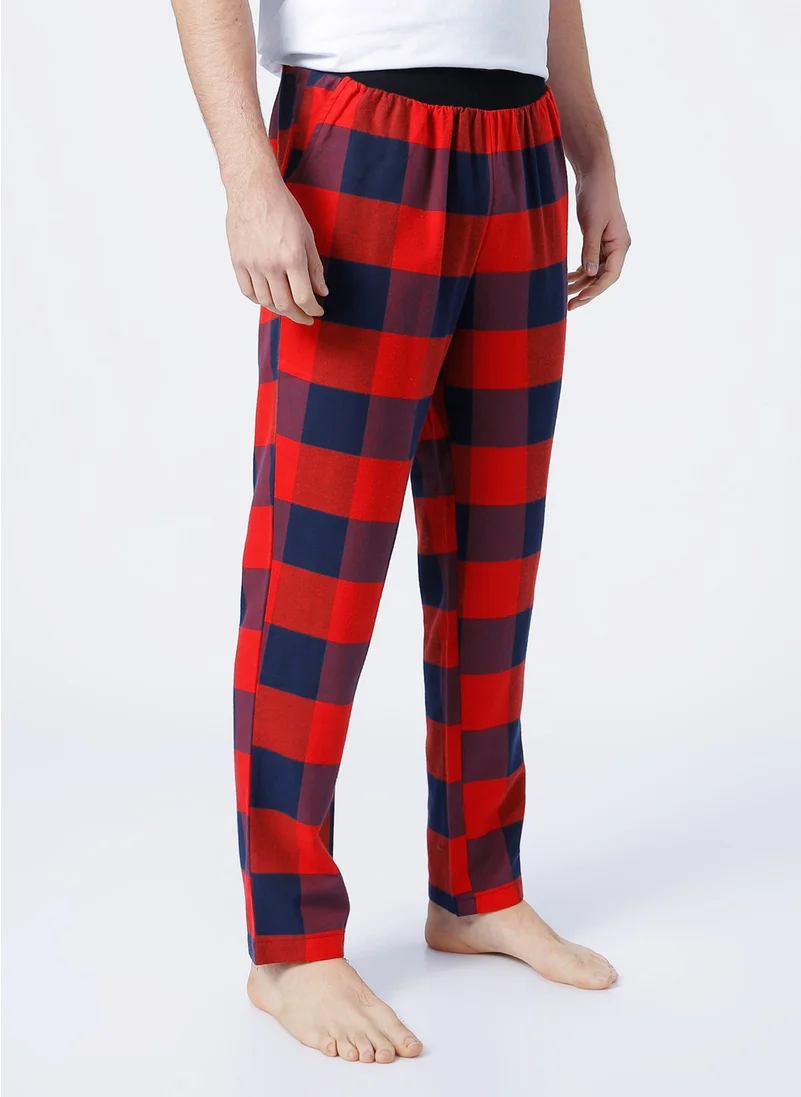 دي أس دامات Ds Damat Red Men's Pajama Bottom
