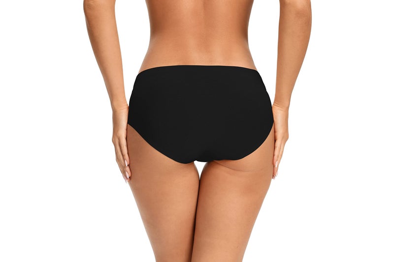 voenxe Seamless Underwear for Women, Hipster No Show Ladies Panties, Full Coverage Breathable Bikini Briefs, Invisible Comfortable Workout Undies, Soft Mesh Moisture Wicking Athletic, 5 Pack - Image 4