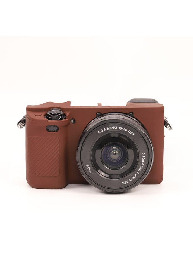 ماركة غير محددة - جراب سيليكون لكاميرا واحدة صغيرة لهاتف Sony A6300 A6400 A6100 جراب واقٍ للتصوير الفوتوغرافي وحقيبة ناعمة - اللون: A6100/a6300/a6400 كم مطاطي باللون الأحمر الوردي - Image 1