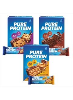 Pure Protein Bars, High Protein, Nutritious Snacks to Support Energy, Low Sugar, Gluten Free, Variety Pack, 1.76 oz Pack of 18 (Packaging May Vary)  - Image 1