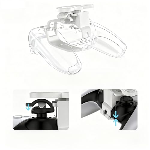 YSFVNP Steering Wheel Controller, Mini Steering Wheel for Controller, Controller Steering Wheel for PC and Gaming Game Accessories Silvery Grey - Image 2