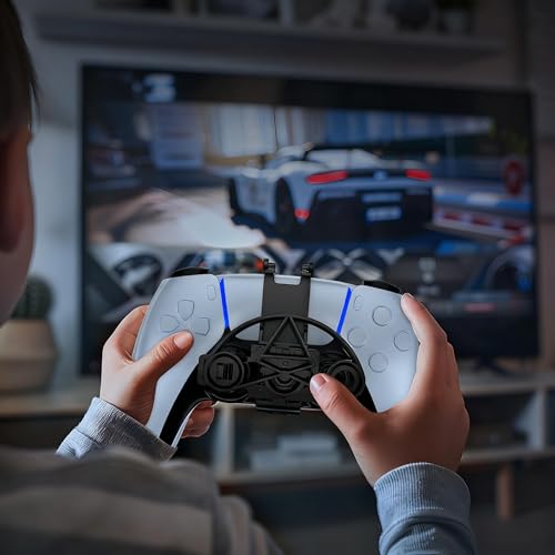YSFVNP Steering Wheel Controller, Mini Steering Wheel for Controller, Controller Steering Wheel for PC and Gaming Game Accessories Silvery Grey - Image 4