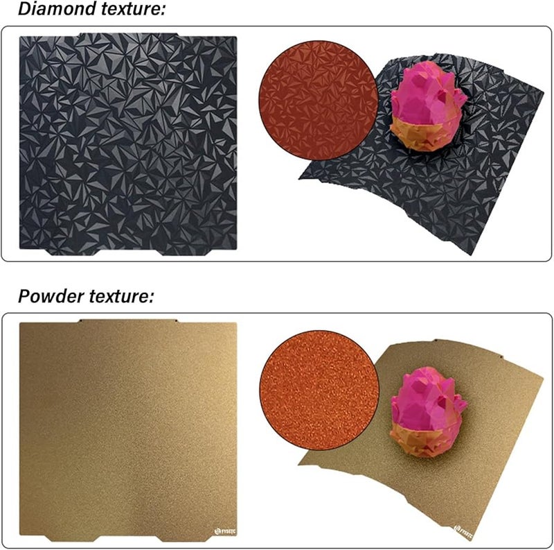 365x365mm XL PET Flexible Build Plate Double Sided Textured Spring Steel Printing Bed Upgrade - Image 3