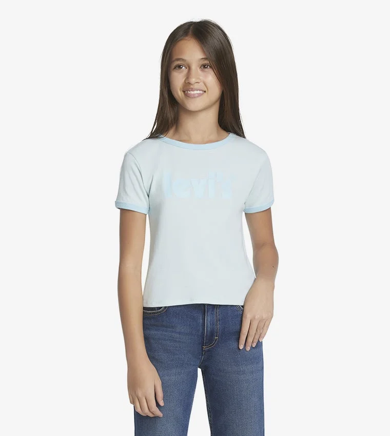 Levi's Logo Print Crew Neck Ringer T-Shirt