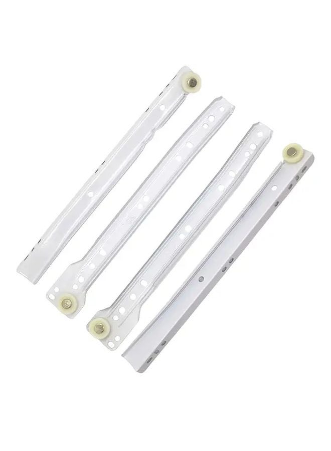 4Pcs 14 Inch Silent Double Section Drawer Sliders Sturdy Cold Rolled Steel Cabinet Tracks - Image 2