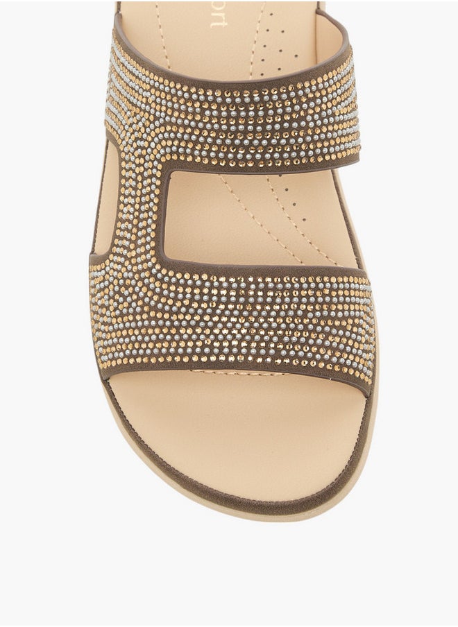 Le Confort Embellished Slip-On Sandals  - Image 4