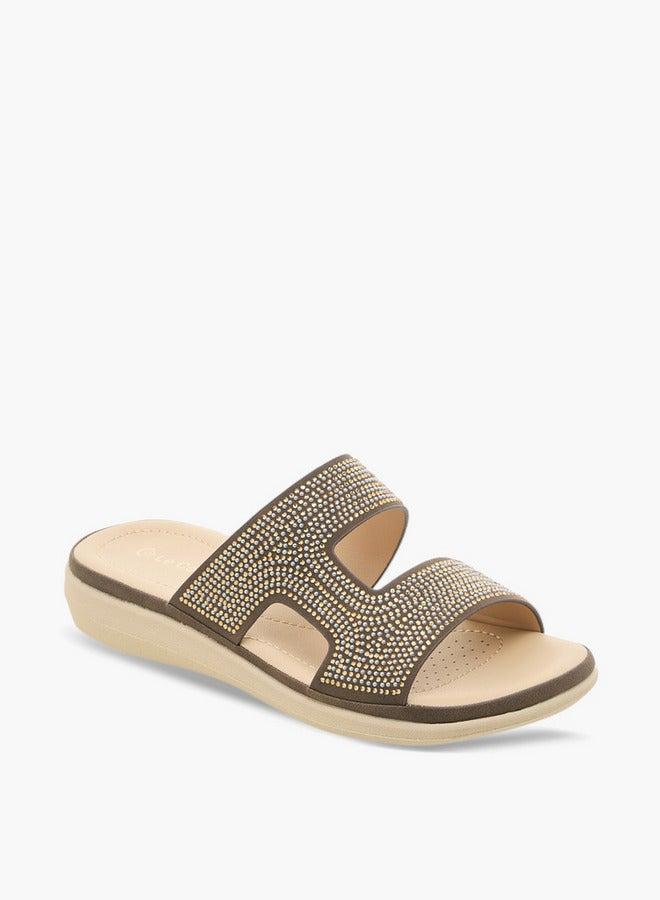 لو كونفورت صنادل سلايد مزينة - Image 1