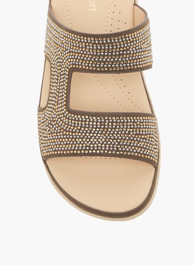 لو كونفورت صنادل سلايد مزينة - Image 4