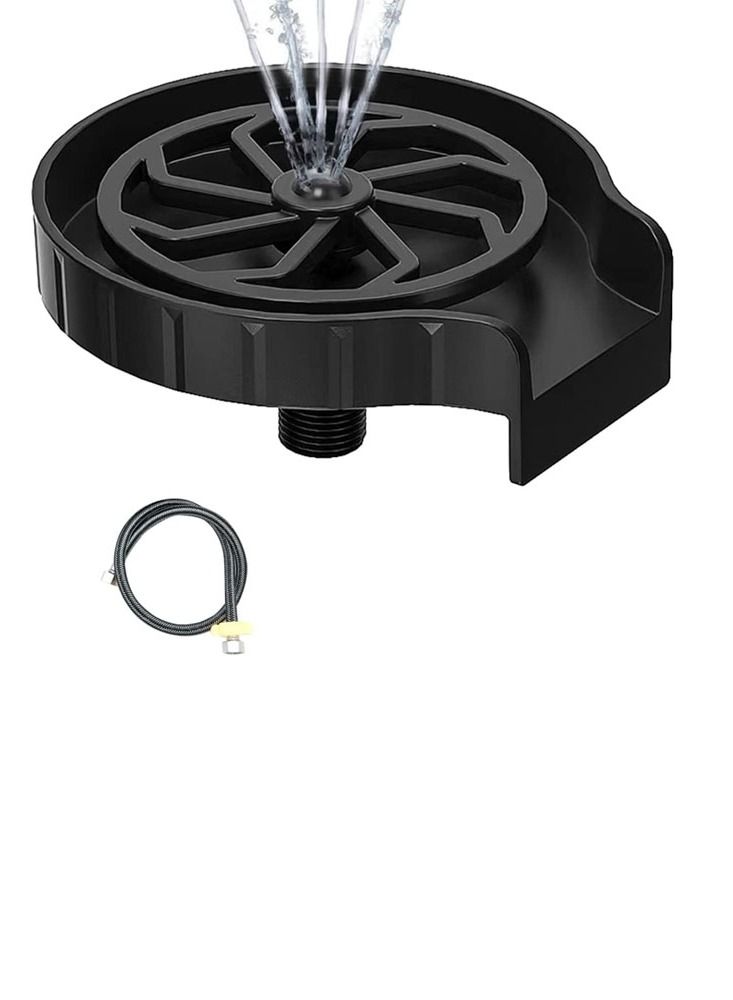 High-Pressure Glass Rinser | Cup Washer Automatic - Automatic Cup Rinser for Sink, Bar Glass Rinser, Quick Cup Washer for Kitchen Sinks (Cup Washer+black Slot+80cm Hose)  - Image 1