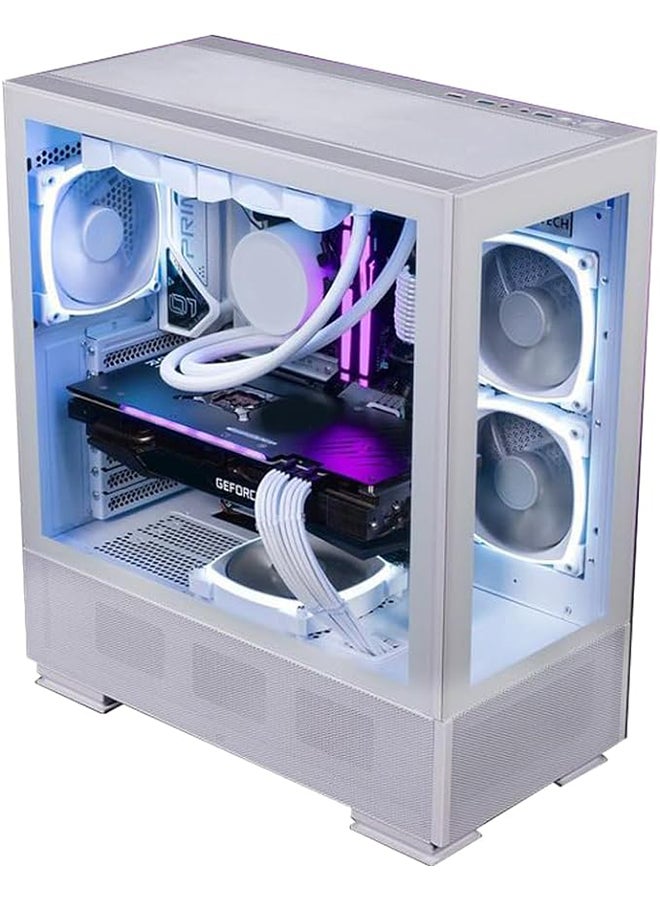 NANOTECH Neo White Gaming PC - Intel Core i7-12700F Processor, DDR5 32GB (2*16) Ram, Nvidia GeForce RTX 5060 Ti 8GB GDDR7 Graphics Card, 2TB NVMe M.2 SSD, 3 Fan AIO Liquid Cooler, 750W Power Supply, Windows 11 Pro | Wi-Fi - Image 2