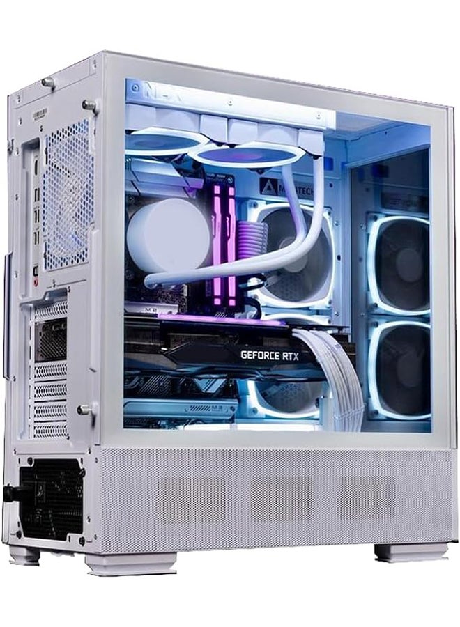NANOTECH Neo White Gaming PC - Intel Core i7-12700F Processor, DDR5 32GB (2*16) Ram, Nvidia GeForce RTX 5060 Ti 8GB GDDR7 Graphics Card, 2TB NVMe M.2 SSD, 3 Fan AIO Liquid Cooler, 750W Power Supply, Windows 11 Pro | Wi-Fi - Image 4