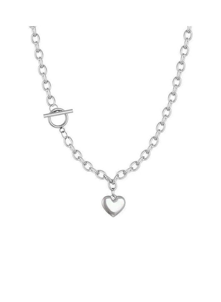 Goolsky قلادة قلب جريئة مع مشبك OT – أسلوب الشارع Y2K، قلادة بارزة للنساء، غير متلاشي - Image 2