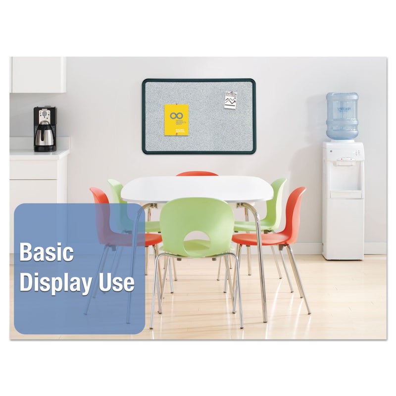 Quartet Bulletin Board, 2 x 3 Feet, Contour, Granite-Colored Surface with Black Plastic Frame (699370) - Image 5