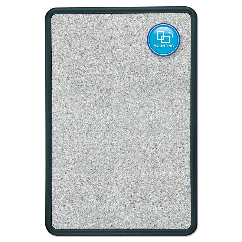 Quartet Bulletin Board, 2 x 3 Feet, Contour, Granite-Colored Surface with Black Plastic Frame (699370) - Image 4