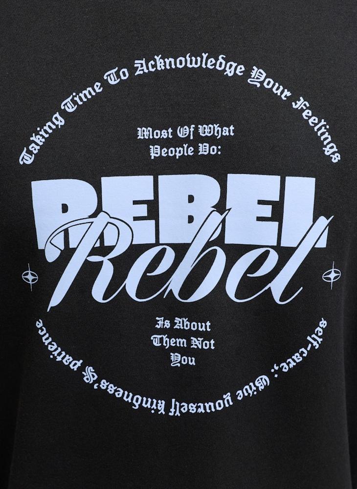 ج ج ريبل بلوزة بياقة دائرية رمادية - Image 3