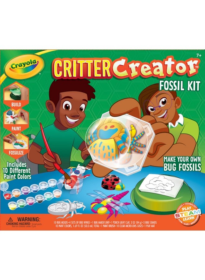 Crayola Metallic Clay Art Kit with Paints, Fossil Molds, Gift for Kids, Ages 7, 8, 9, 10 - Image 1