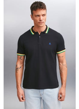 GRIMELANGE Xander Men's Black Polo Neck T-Shirt  - Image 1