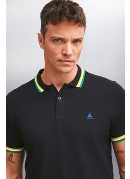GRIMELANGE Xander Men's Black Polo Neck T-Shirt  - Image 4