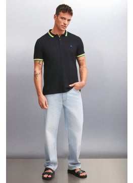 GRIMELANGE Xander Men's Black Polo Neck T-Shirt  - Image 2