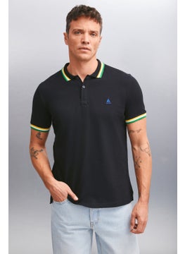 GRIMELANGE Xander Men's Black Polo Neck T-Shirt  - Image 3